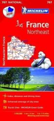 707. Északkelet-Franciaország térkép Michelin 1: 500 000 (ISBN: 9782067200678)