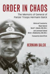 Order in Chaos - Hermann Balck (ISBN: 9780813161266)