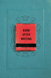 Burn After Writing - Sharon Jones (ISBN: 9780399175213)