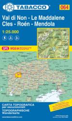 064. Val di Non turistatérkép - Le Maddalene - Cles - Roén - Mendola turistatérkép Tabacco 1: 25 000 Valli di Cembra e dei Mocheni (ISBN: 9788883151095)