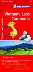 770. Vietnám térkép Michelin Vietnam, Laos, Cambodia térkép 1: 1 500 000 (2017)
