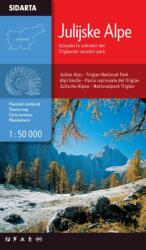 Júliai Alpok turista térkép Sidarta Triglav nemzeti park térkép 1: 50 000 Júliai Alpok térkép Triglav térkép 2024 (ISBN: 3830008646309)