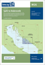 Imray Chart M26 : Split to Dubrovnik (ISBN: 9781846239052)