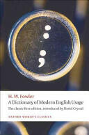 A Dictionary of Modern English Usage (2010)