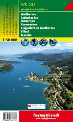 WK 233 Wörthersee - Ossiacher See - Faaker See - Karawanken - Klagenfurt am Wörthersee - Villach - Jesenice túristatérkép (ISBN: 9783850847339)