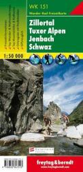 WK 151 Zillertal, Tuxer Alpen, Jenbach, Schwaz turistatérkép 1: 50 000 (ISBN: 9783850847513)