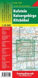 WK 301 Kufstein, Kaisergebirge, Kitzbühel turistatérkép 1: 50 000 (ISBN: 9783850847100)