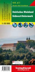 WK 411 Steirisches Weinland, Südwest Steiermark turistatérkép 1: 50 000 (ISBN: 9783850843218)