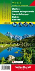 WK 374 Montafon, Silvretta Hochalpenstraße, Schruns Tschagguns, Piz Buin, Klostertal turistatérkép 1: 50 000 (ISBN: 9783707910841)