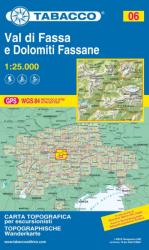 06. Val di Fassa - Marmolada - Catinaccio, Rosengarten Dolomitok turista térkép Tabacco 1: 25 000 Tab 2506 (ISBN: 9788883150067)