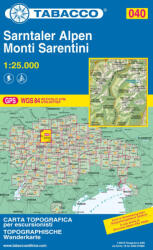 040. Monti Sarentini, Sarntaler Alpen turista térkép Tabacco 1: 25 000 (ISBN: 9788883150548)