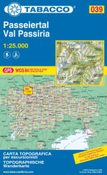039. Val Passiria turista térkép Tabacco 1: 25 000 (ISBN: 9788883150395)