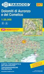 017. Dolomiti di Auronzo e del Comelico Dolomitok turista térkép Tabacco 1: 25 000 TAB 2517 (ISBN: 9788883150173)