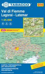 014 Val di Fiemme - Lagorai - Latemar 1: 25.000 túristatérkép - TABACCO (ISBN: 9788883150142)