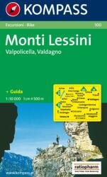 100. Monti Lessini turista térkép Kompass 1: 50 000 (ISBN: 9783854914167)