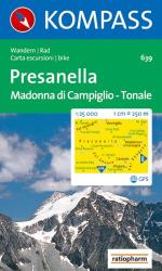 639. Presanella-Mad. di Camp. turista térkép Kompass 1: 25 000 (ISBN: 9783854918912)