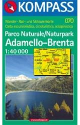 070. Ademello-Brenta turista térkép Kompass 1: 40 000 (ISBN: 9783854916178)