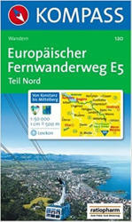 120. Europäischer Fernwanderweg észak turista térkép Kompass 1: 50 000 (ISBN: 9783854914129)