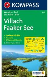 062. Villach Faaker See turista térkép Kompass 1: 25 000 (ISBN: 9783854917045)