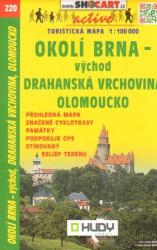 SC 220. Brno környéke, Okolí Brna vychod Olomoucko turista térkép Shocart 1: 100 000 (ISBN: 9788072242429)