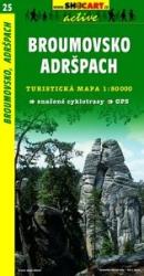SC 25. Broumovsko, Adrspach turista térkép Shocart 1: 50 000 (ISBN: 9788072243327)