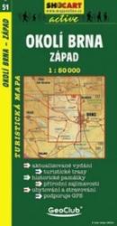 SC 51. Okoli Brna, zapad turista térkép Shocart 1: 50 000 (ISBN: 9788072241767)