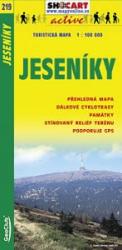 SC 219. Jeseníky turista térkép Shocart 1: 100 000 (ISBN: 9788072242801)