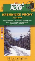 3501. Kreminické vrchy turista térkép Tatraplan 1: 35 000 Körmöci-hegység turistatérkép (ISBN: 9788089349210)