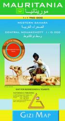 Mauritánia, Nyugat-Szahara - autóstérkép domborzattal - 2025 (ISBN: 9789638746559)
