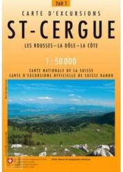 260 T St-Cergue turista térkép Landestopographie 1: 50 000 (ISBN: 9783302302607)