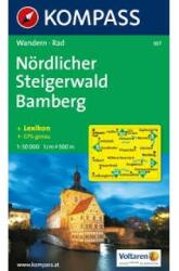 167. Nördlicher Steigerwald turista térkép Kompass 1: 50 000 (ISBN: 9783854911197)