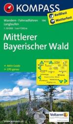 196. Bayerischer Wald, Mittlerer turista térkép Kompass (ISBN: 9783854911319)