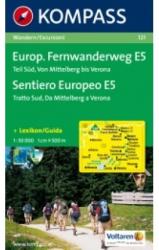 121. Europäischer Fernwanderwegdél turista térkép Kompass 1: 50 000 (ISBN: 9783854914136)