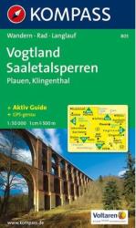 805. Naturpark Erzgebirge, Vogtland, Plauen, Klingenthal turista térkép Kompass (ISBN: 9783854916703)