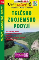 SC 216. Telčsko turistatérkép , Podyjí turista térkép Shocart 1: 100 000 (ISBN: 9788072242771)