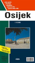 Eszék térkép Eszék és környéke, Osijek térkép Fórum kiadó 1: 15 000 1: 125 000 (ISBN: 9789531797351)