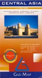 Central Asia domborzati térkép Gizi Map 1: 1 750 000 (ISBN: 9789630372381)