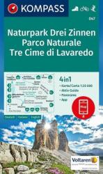 047. Naturpark Drei Zinnen/Parco naturale Tre Cime di Lavaredo, 1.25 000, D/I turista térkép Kompass (ISBN: 9783990442753)