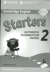 Cambridge English Starters 2 Answer Booklet for Revised exam from 2018 (ISBN: 9781316636268)