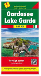 Gardasee térkép, Garda-tó autós térkép, szabadidő térkép Freytag 1: 50 000 (ISBN: 9783707917437)