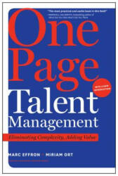 One Page Talent Management: Eliminating Complexity Adding Value (ISBN: 9781633696402)