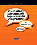 Vocabulary Enrichment Programme: Enhancing the Learning of Vocabulary in Children (ISBN: 9780863887987)