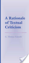 A Rationale of Textual Criticism (ISBN: 9780812214093)