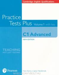 Cambridge English C1 Advanced Practice Tests Plus, Volume 1 with Key - Nick Kenny, Jacky Newbrook (ISBN: 9781292208725)