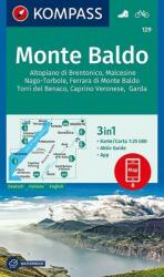 129. Monte Baldo turista térkép Kompass 1: 25 000, D/I (ISBN: 9783990444078)