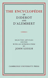 Encyclopedie of Diderot and D'Alembert - J. Lough (ISBN: 9780521113465)