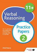 11+ Verbal Reasoning Practice Papers 2 - For 11+ pre-test and independent school exams including CEM GL and ISEB (ISBN: 9781471869068)