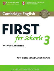 Cambridge English First for Schools 3 Student's Book without Answers (ISBN: 9781108433761)