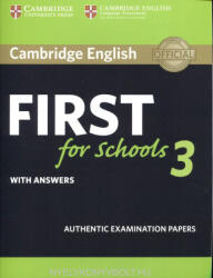 Cambridge English First for Schools 3 Student's Book with Answers (ISBN: 9781108433785)