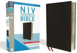NIV, Thinline Bible, Large Print, Bonded Leather, Black, Red Letter Edition - Zondervan (ISBN: 9780310448327)